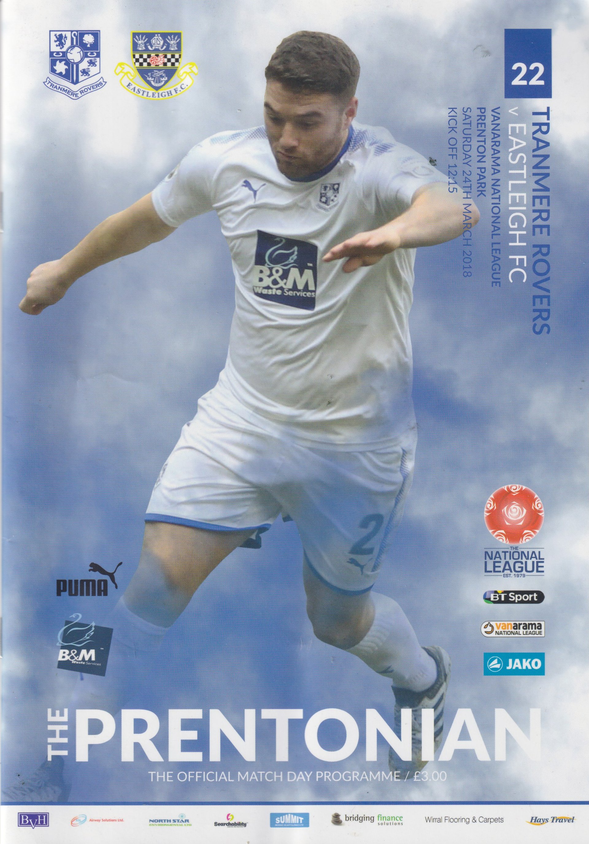 Tranmere Rovers v Eastleigh match programme